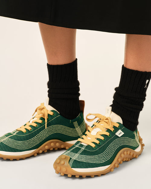                                     Green mesh Mirage sneakers - 3                                 - Ami Paris