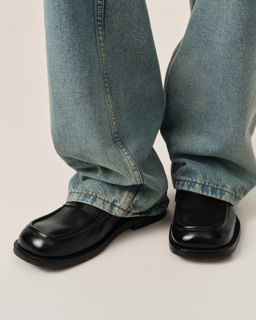                                     Black cow leather loafers - 3                                 - Ami Paris