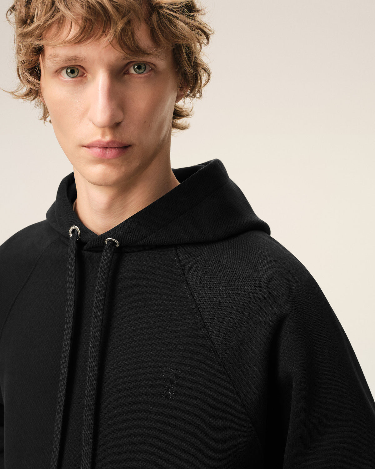 Cotton Hoodie with Embossed Ami De Coeur - 4