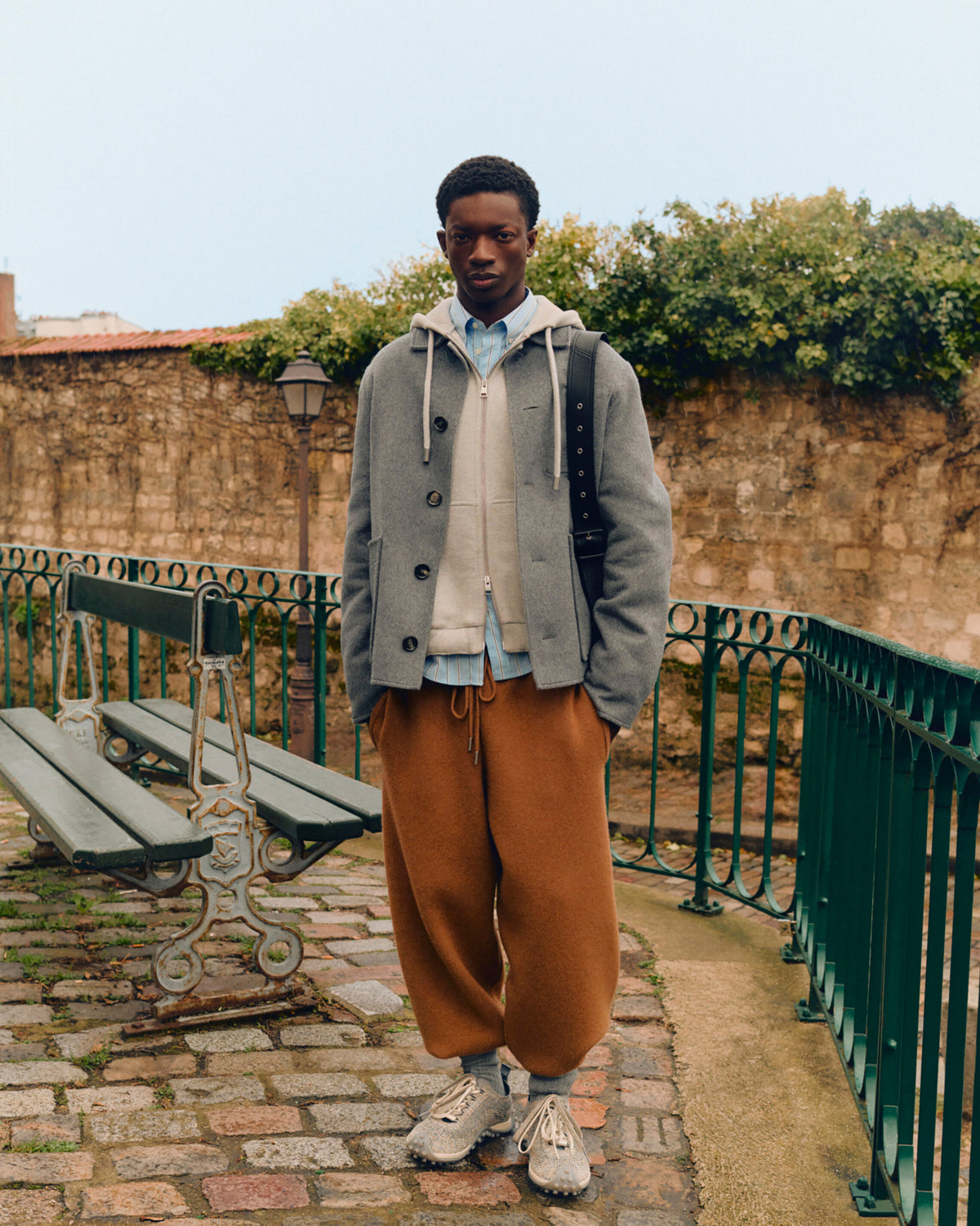 White zipped cotton hoodie with heritage Ami Paris label - 7