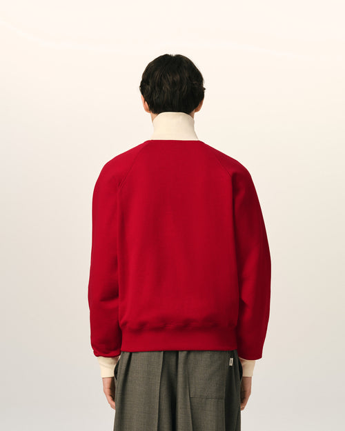 Sweatshirt zippé rouge en coton Ami de Coeur - Homme - 5 - AMI Paris - Ami Paris