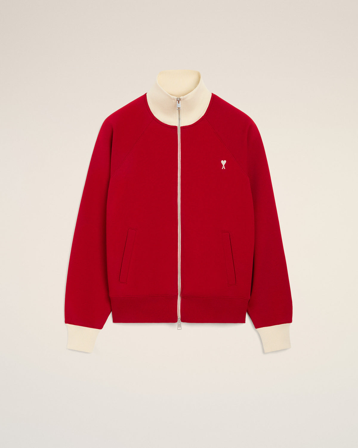 Sweatshirt zippé rouge en coton Ami de Coeur - 8
