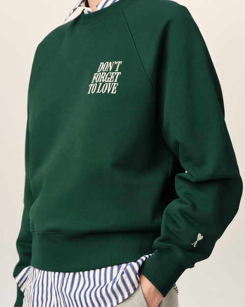 Cotton "Don't forget to love" sweatshirt - Femme - 11 - AMI Paris - Ami Paris