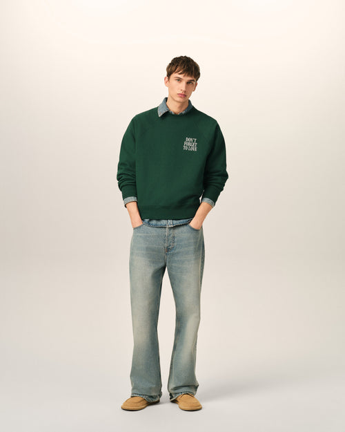 Cotton "Don't forget to love" sweatshirt - Homme - 3 - AMI Paris - Ami Paris