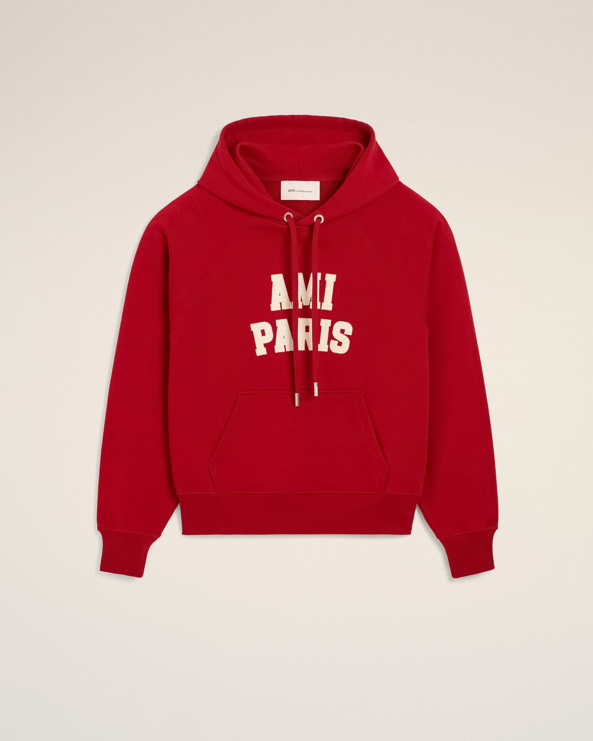 Cotton hoodie with Ami Paris embroidery - 1