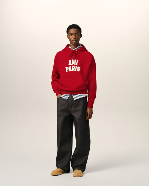 Cotton hoodie with Ami Paris embroidery - Homme - 3 - AMI Paris - Ami Paris