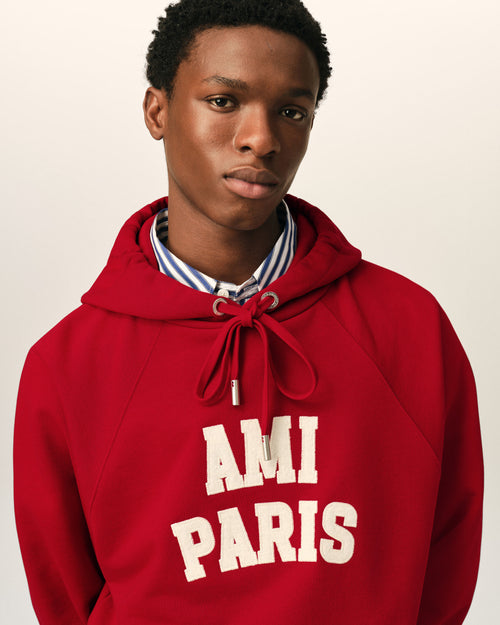 Cotton hoodie with Ami Paris embroidery - Homme - 4 - AMI Paris - Ami Paris