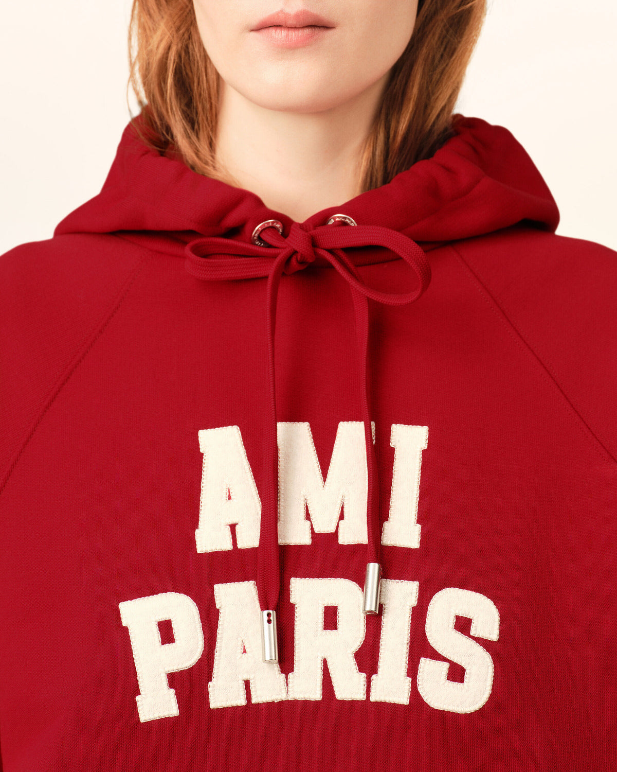Cotton hoodie with Ami Paris embroidery - 11