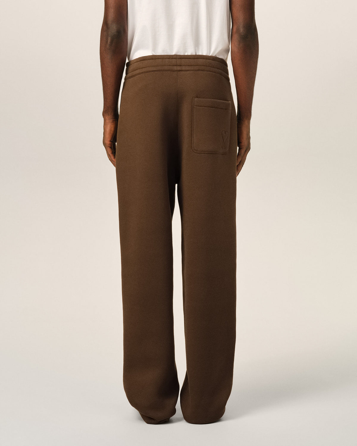 Cotton track pants with embossed Ami de Coeur - 4
