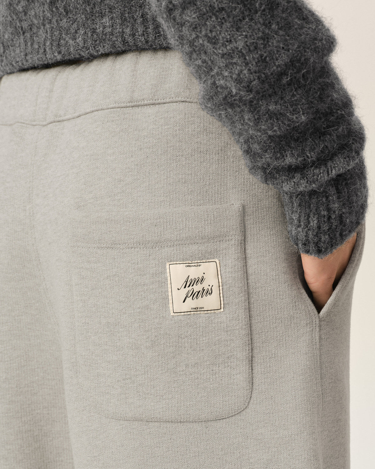 Cotton track pants with heritage Ami Paris label - 12