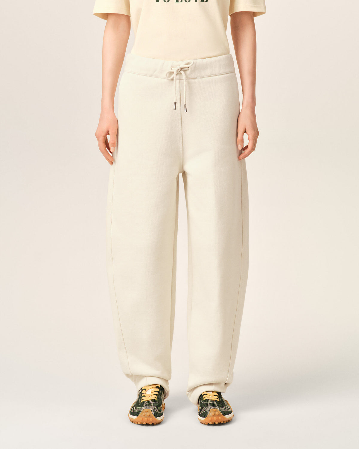 Pantalón deportivo blanco de algodón con etiqueta heritage Ami Paris - 9