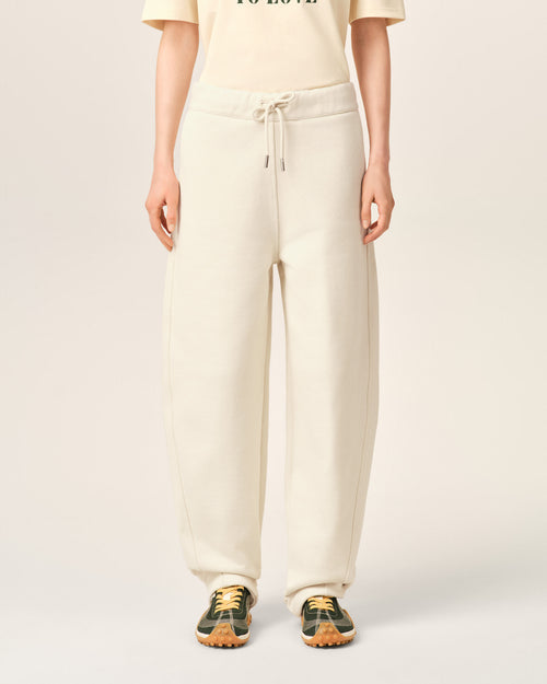 Pantalón deportivo blanco de algodón con etiqueta heritage Ami Paris - Mujer - 9 - AMI Paris - Ami Paris