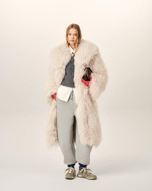                                     Grey cotton track pants with heritage Ami Paris label - 3                                 - Ami Paris