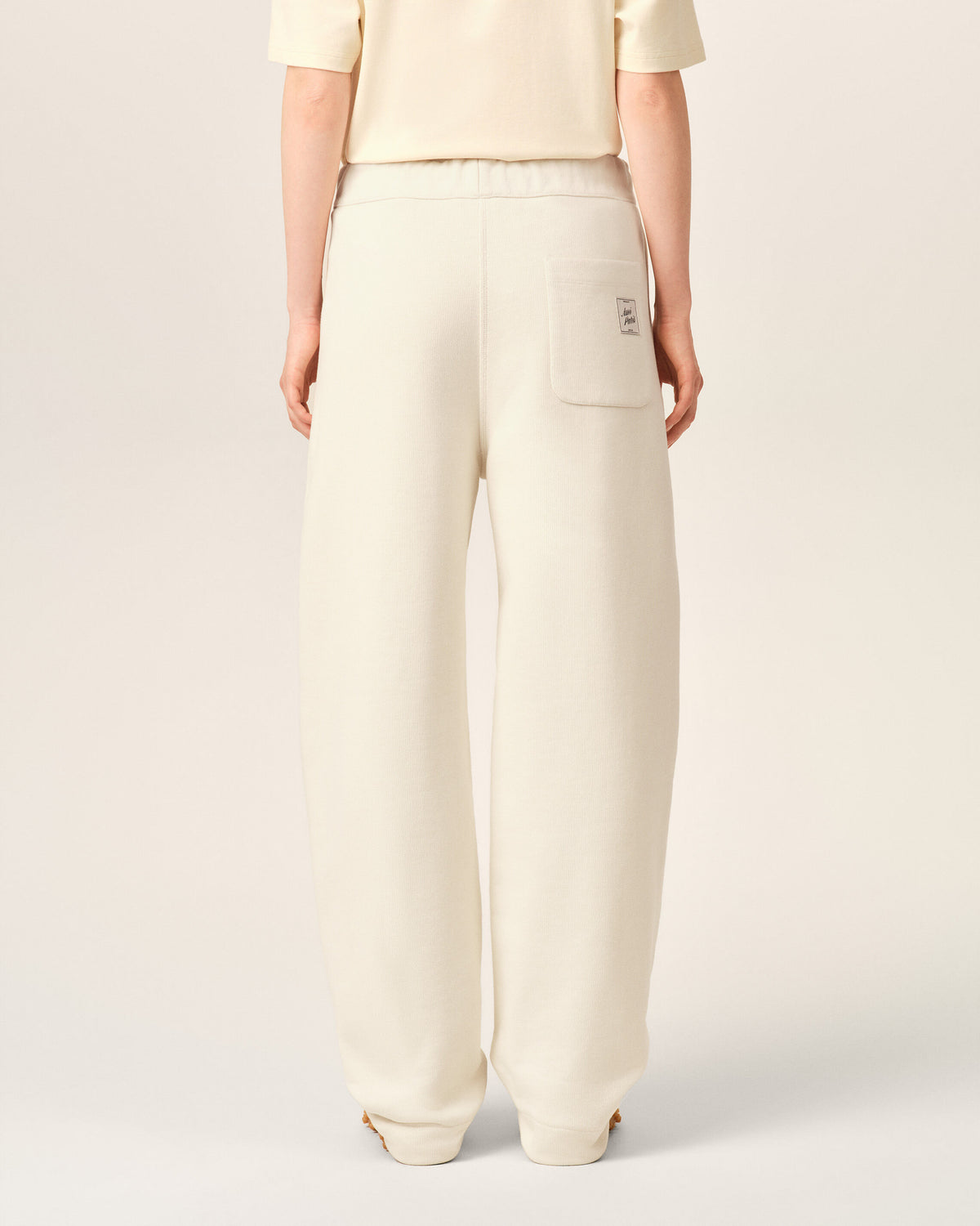 Pantalón deportivo blanco de algodón con etiqueta heritage Ami Paris - 10