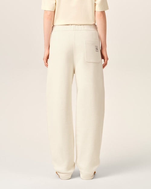 Pantalón deportivo blanco de algodón con etiqueta heritage Ami Paris - Mujer - 10 - AMI Paris - Ami Paris
