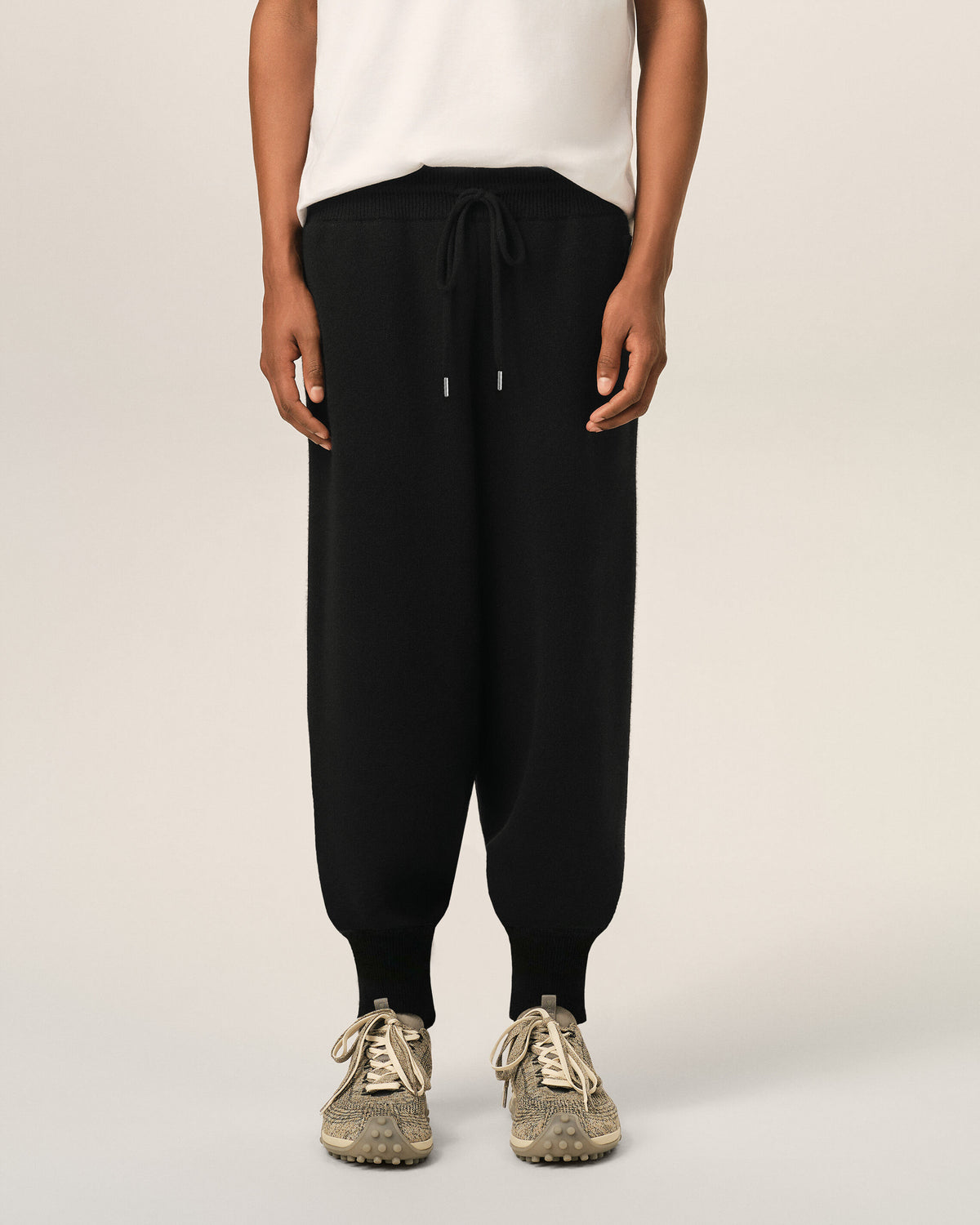 Black wool track pants - 3