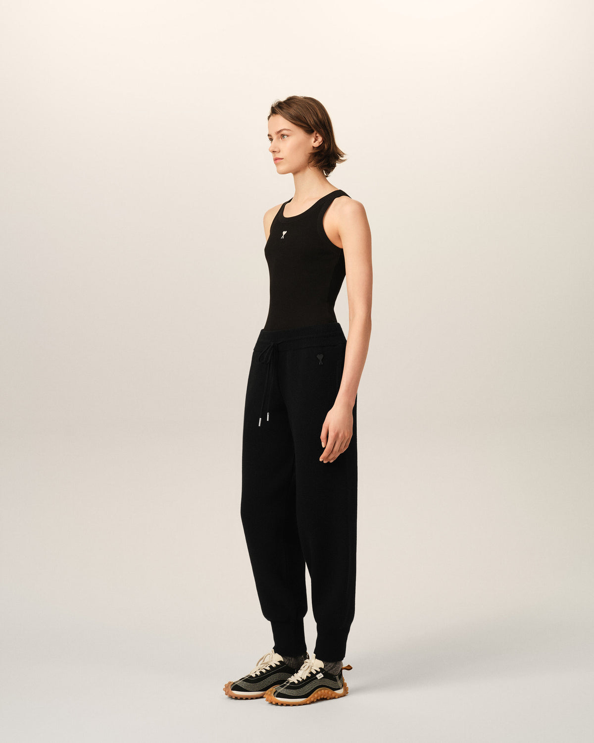 Black wool track pants - 13