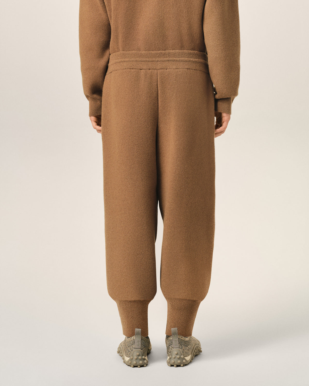 Brown wool track pants - 4