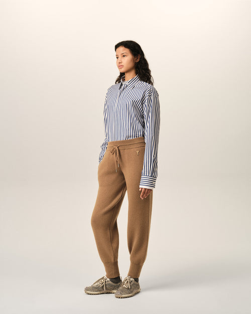 Brown wool track pants - Woman - 13 - AMI Paris - Ami Paris