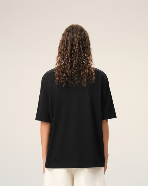 Camiseta negra de algodón Ami de Cœur en relieve - Hombre - 5 - AMI Paris - Ami Paris