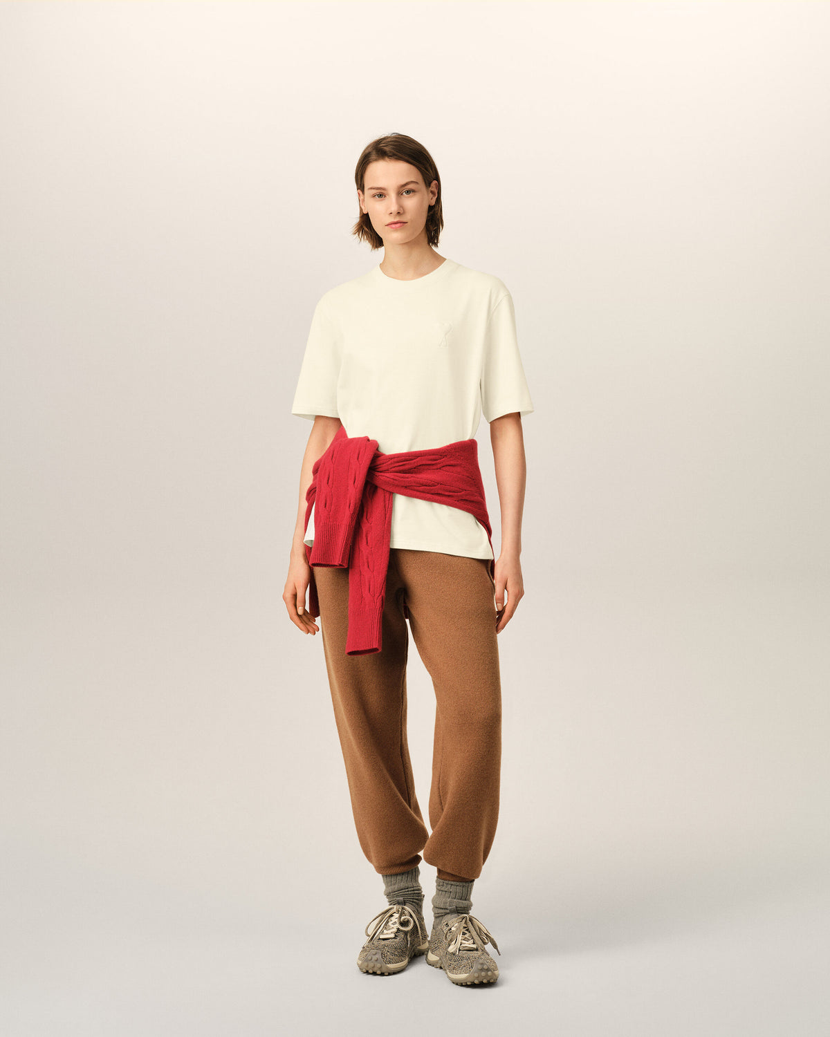 T-shirt blanc en coton Ami de Coeur embossé - 9