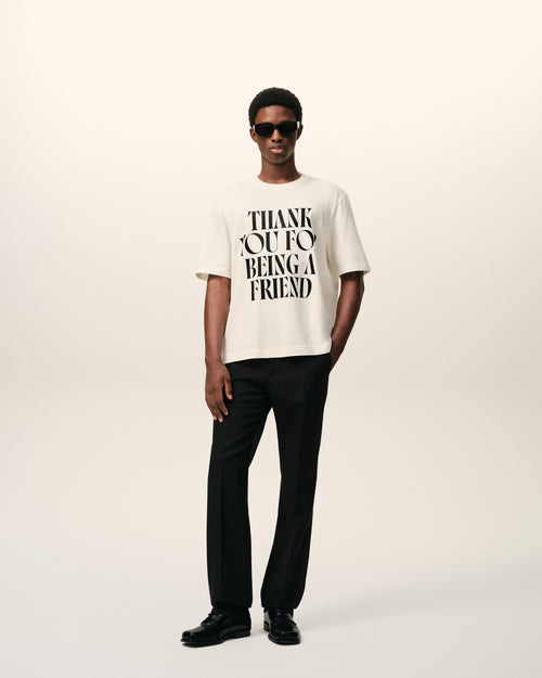 Cotton Thank You For Being A Friend Print T-shirt - Homme - 3 - AMI Paris - Ami Paris