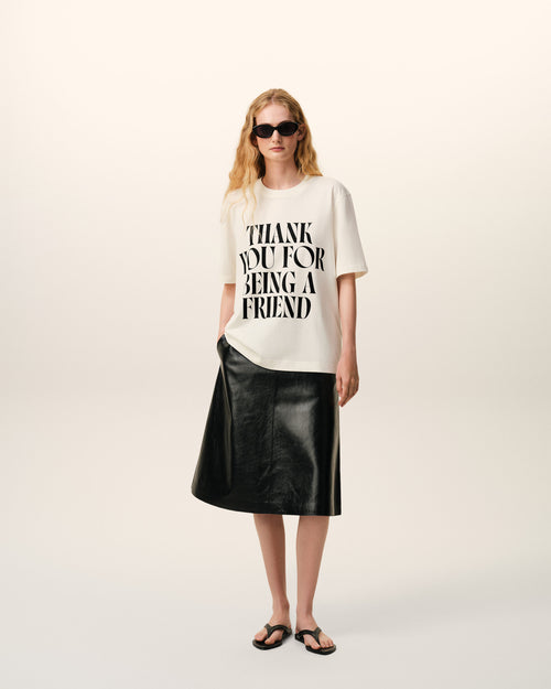 Cotton Thank You For Being A Friend Print T-shirt - Femme - 19 - AMI Paris - Ami Paris