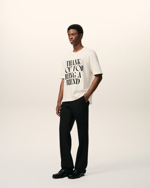 Cotton Thank You For Being A Friend Print T-shirt - Homme - 7 - AMI Paris - Ami Paris