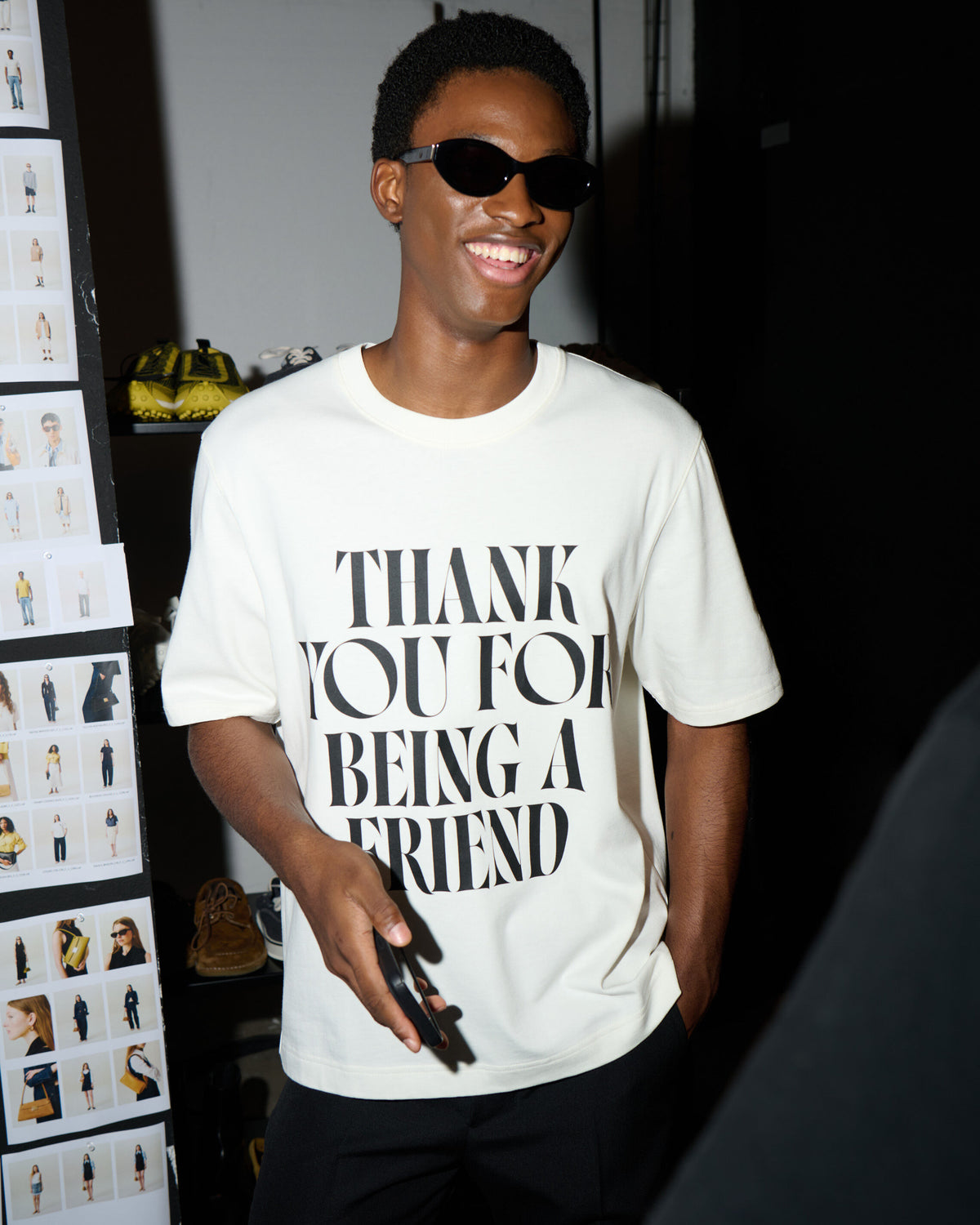 Cotton Thank You For Being A Friend Print T-shirt - 8
