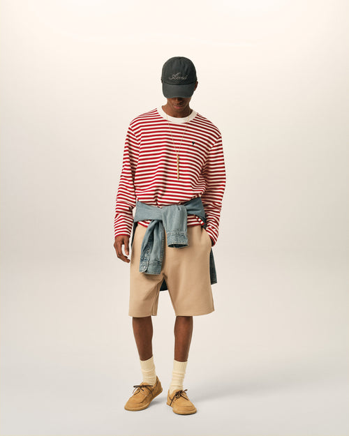 T-shirt marinière rouge et blanc en coton Ami de Coeur - Homme - 3 - AMI Paris - Ami Paris