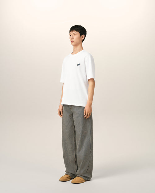 T-shirt Ami de Cœur Tulipe in cotone bianco - Uomo - 6 - AMI Paris - Ami Paris