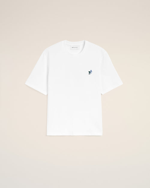 White cotton t-shirt with Ami de Coeur tulip - 1 - Ami Paris